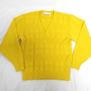 Dior Yellow V-Neck Knit Sweater
